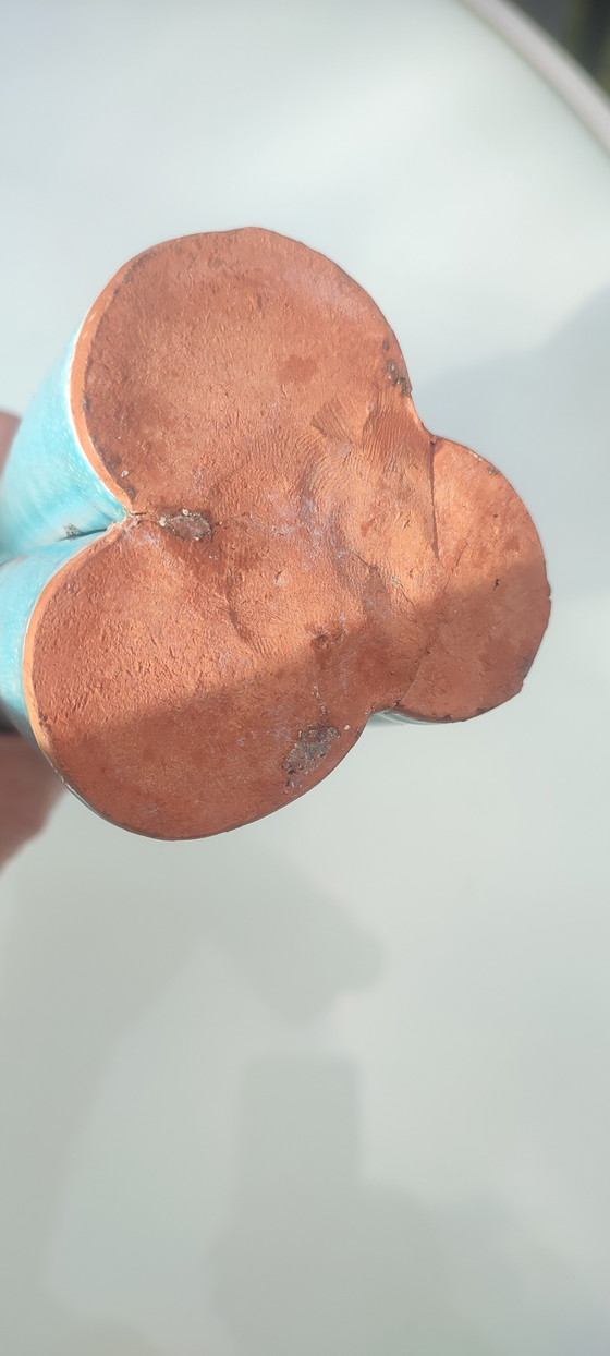 Orgel" Dreifach-Soliflore-Vase aus handgefertigter Keramik – Terre cuite émaillée, Vasen, Ceramic (photo 7 of 10)