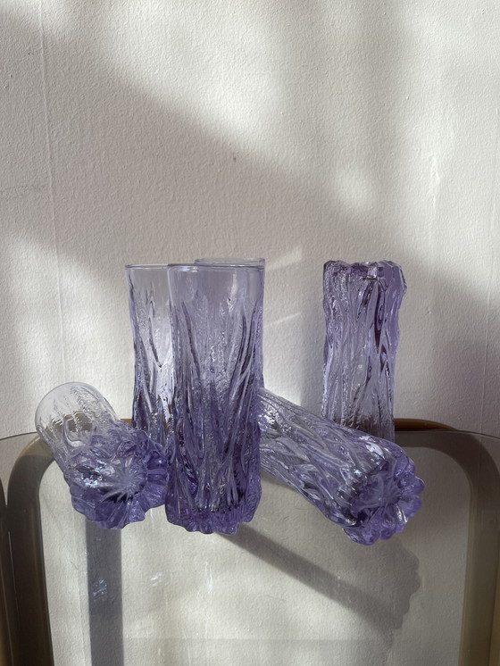 Image 1 of 6 Italian Murano Lila Glasses 