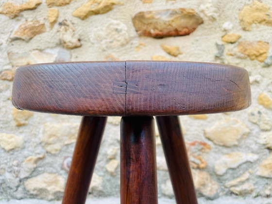 Sgabello Berger vintage, alto, in frassino, di Charlotte Perriand, anni '50 – Sgabelli, Legno (photo 14 of 32)