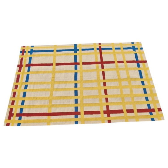 Tapisserie tissée à la main Piet Mondrian New York City | Laine | 254 × 169 cm (100 × 67 po) – Wool (photo 4 of 9)