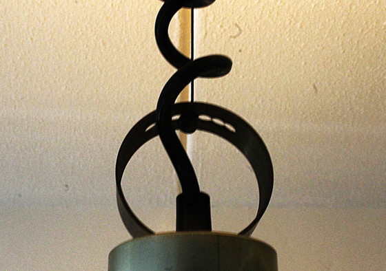 Image 1 of Lampada a sospensione Cosack in vetro di Murano color ambra