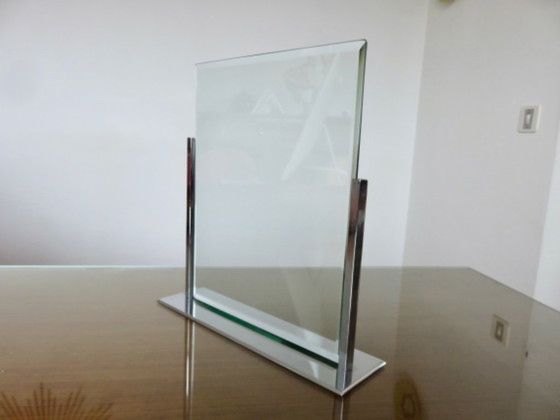 Image 1 of Marco de fotos Art Déco de latón cromado, década de 1930, Francia