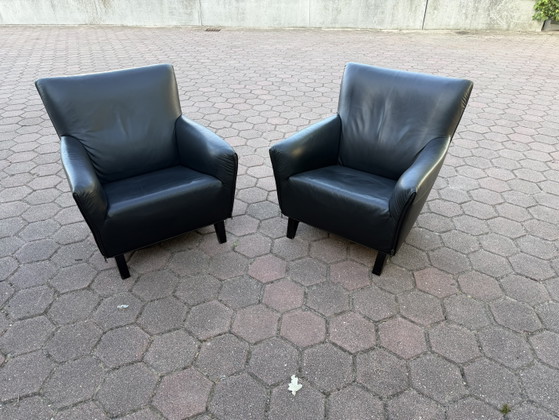 2x Artifort F330 Córdoba Gerard Van Den Bergh – Sillones, Leather, Wood, Modern (photo 11 of 14)