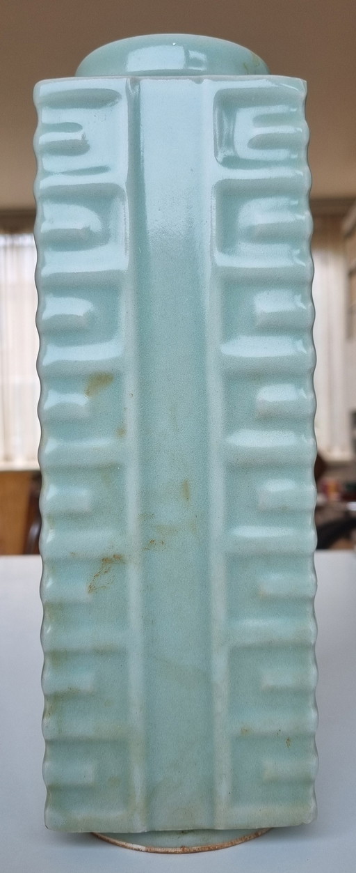 Vase chinois ancien vert/bleu