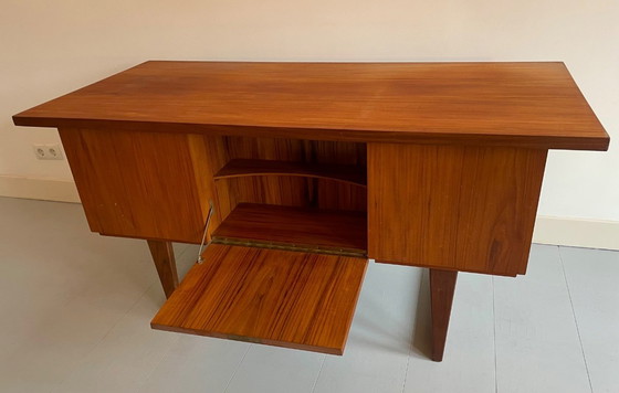 Image 1 of Vintage Danish Teak Executive Desk – Omann Jun / Vodder Style