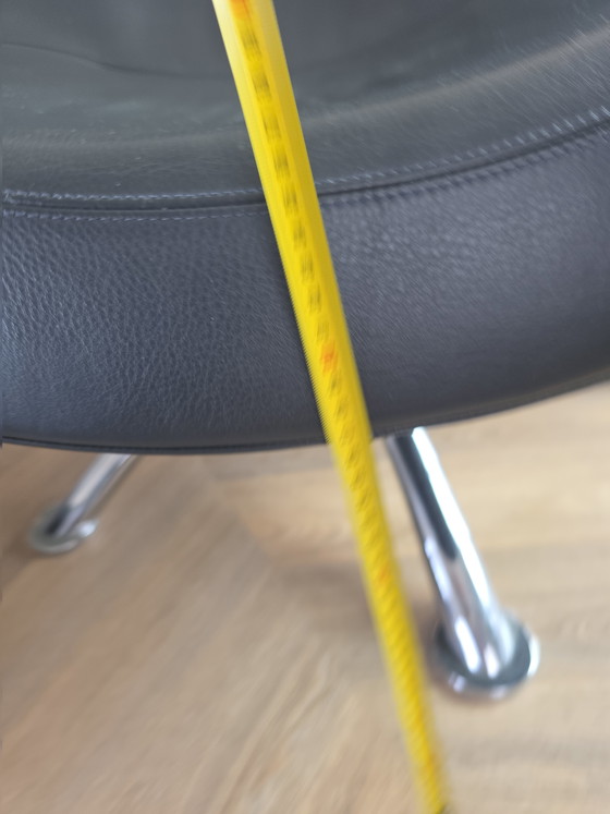 Image 1 of 2 leather swivel armchairs ENZA LUCA