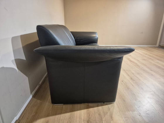 Image 1 of 2x Jori Indy - Canapé 2,5 places - Noir - Cuir - Très bon état -Design