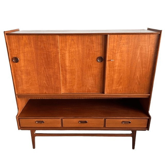 Image 1 of Mid-century Van Teeffelen Wébé Deens design highboard kast teak Van Teeffelen Wébé 1960's