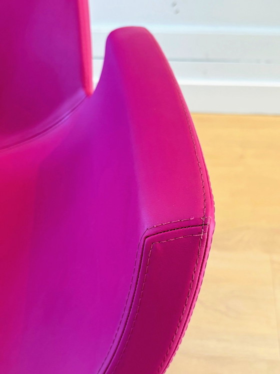 Prachtige Infinity Beetle High Back draaifauteuil, Draaistoelen, Metaal, Chroom, Roze (foto 4 van 6)