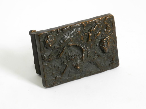 Manillar de bronce brutalista, enorme y pesado, de la década de 1970, de Alpan Alemania