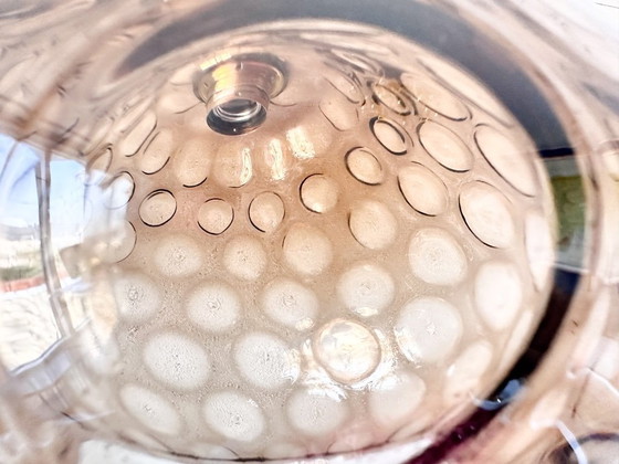 Image 1 of Vintage smoked glass pendant lamp