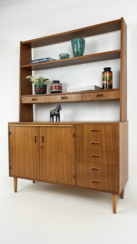 Swedish vintage teak veneer bookcase – Wood, Mid Century Modern (photo 4 of 16)
