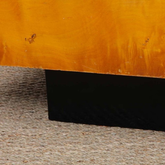 Image 1 of Salontafel van wortelhout en messing, toegeschreven aan Willy Rizzo, 1970.