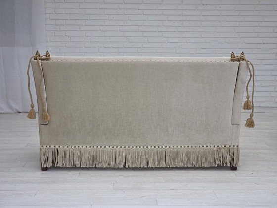 Image 1 of Divano danese a due posti con braccioli a goccia, anni '70, rivestimento in velluto.