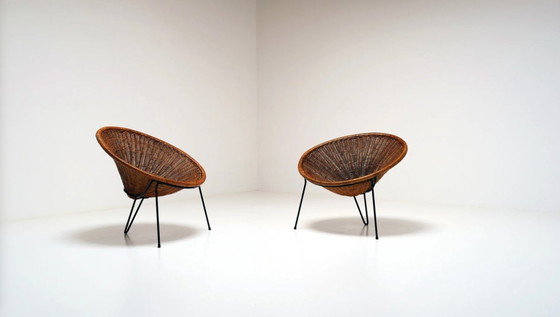 Image 1 of Ensemble de chaises "Tournesol" par Roberto Mango pour Tecno, circa 1950