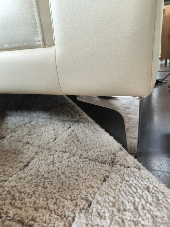 Image 1 of Lederen hoeksalon - 10-zit met ligbed