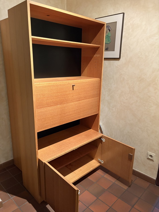 Desk Wall Unit 2 Cabinets Van Den Berghe-Pauvers 60s-70s – Wall cabinet, Wood (photo 2 of 9)