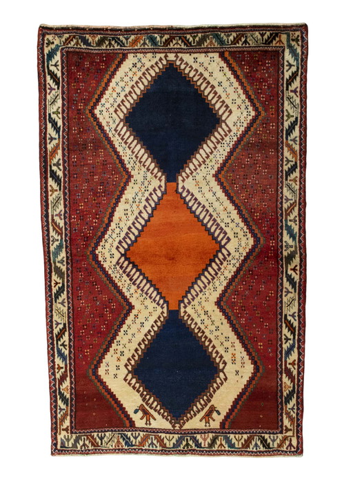 Gabbeh nomade vintage noué à la main - 178 X 111 cm