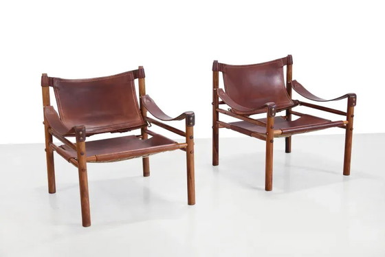 Zwei Arne Norell Sirocco Sessel in Palisander und Leder – Leather, Mid Century Modern (photo 3 of 7)