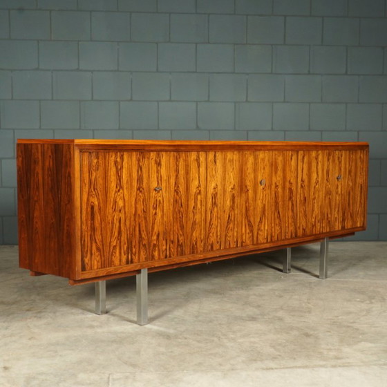 Exclusive Vintage Sideboard/Dressoir XXL – Rosewood – 1960s – Chrome (photo 3 of 13)