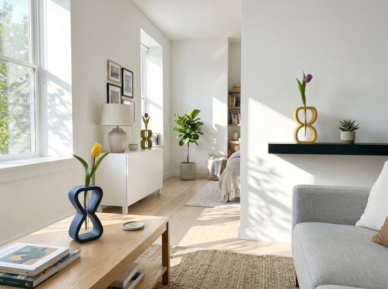 Image 1 of Relojes de arena atemporales (juego de 3 jarrones tallados)