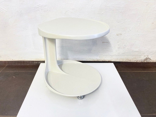 Plastic theewagen, bijzettafel, Space Age-design, jaren 70