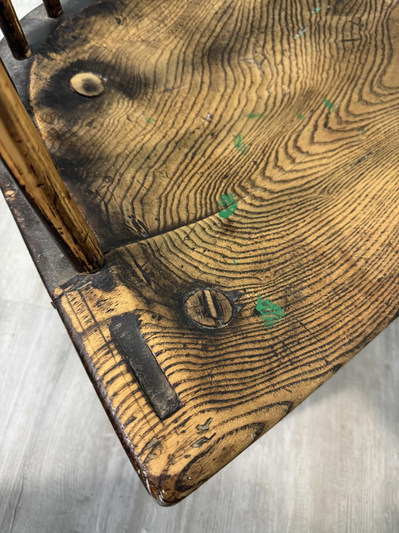 Antieke 18e Eeuws Windsor Stoel Met Armleuningen – Fauteuils, Wood (photo 9 of 14)