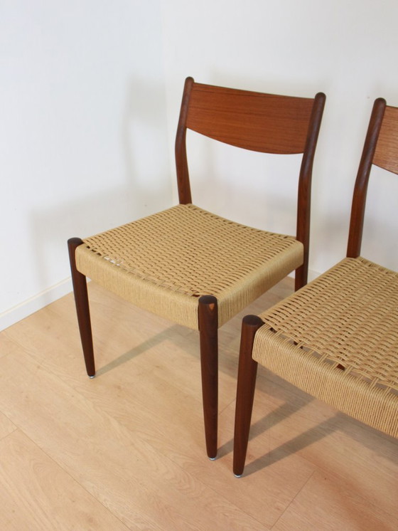 Image 1 of 4 sedie da pranzo Fristho in corda di carta