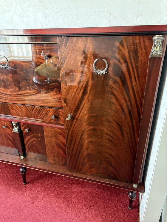 Image 1 of Mooie mahonie houten empire stijl kast