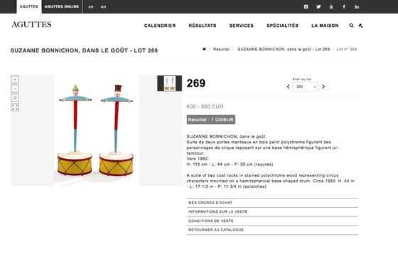 Image 1 of Vintage Wood "Moroccan boy with Fez" Child's Valet Made in France