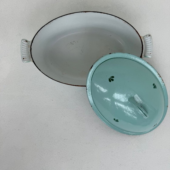 Image 1 of Ciotola ovale smaltata Dru