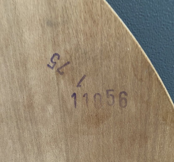 Image 1 of round wood mirror 