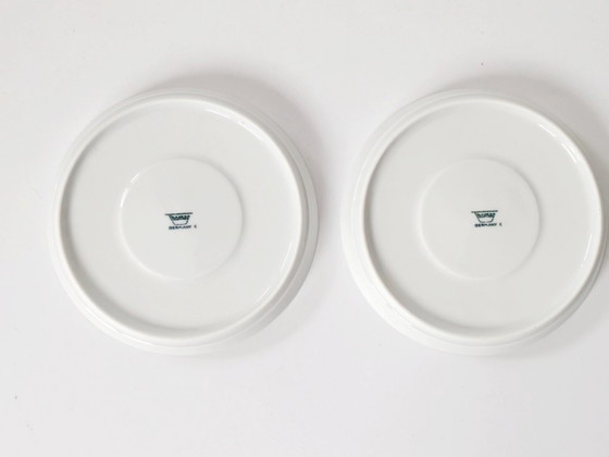 Image 1 of Vintage Thomas Germany “Eclipse” Porcelain Coffee Set, 6 pieces, 1970s Retro Orange Graphic Design