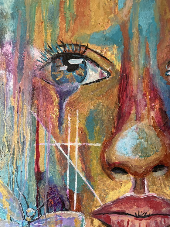 Image 1 of Portrait painting 80 by 80