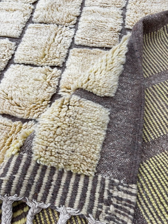 Image 1 of Moroccan Mrirt Wh Wool Rug 200x300cm - Berber Moroccan Modern Carpet