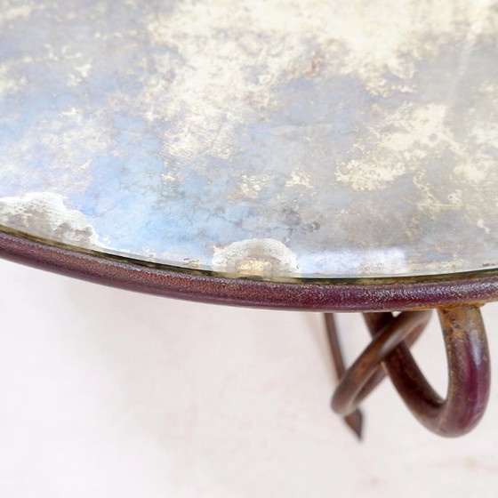 Image 1 of Gilded Iron Coffee Table by René Drouet - 1940s