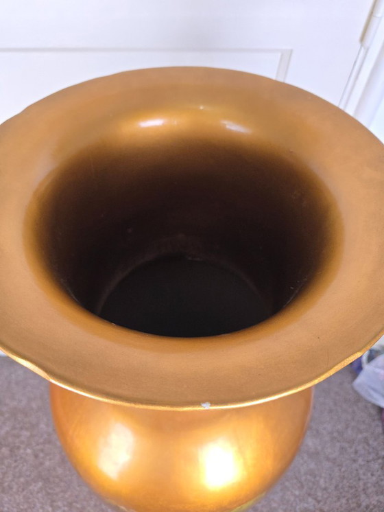 Image 1 of Grande vaso cinese dorato, porcellana cinese