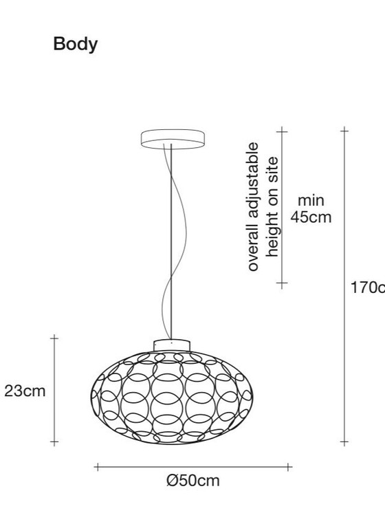 Image 1 of Terzani G.R.A. Design pendant lamp oval nickel