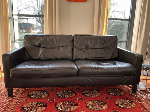 Sofá Aspen piel Elite 8205, marrón trufa 82116, 2 plazas.