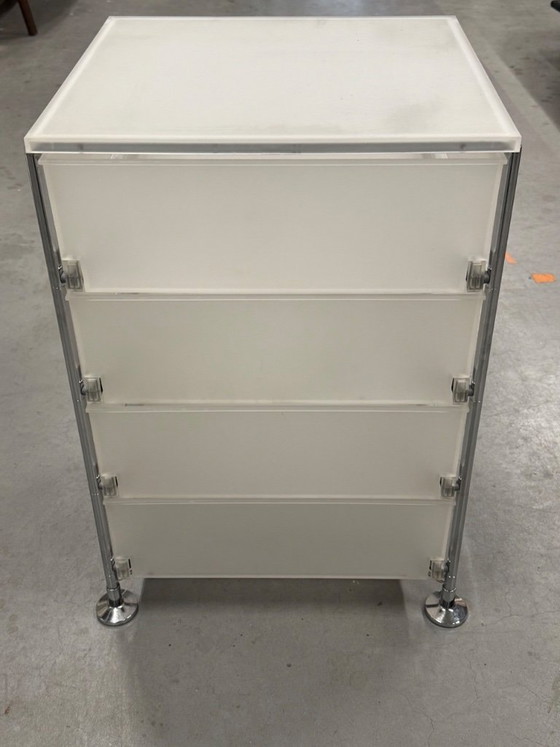 Image 1 of Kartell drawer unit 4 drawers plastic ice cream semi-transparent