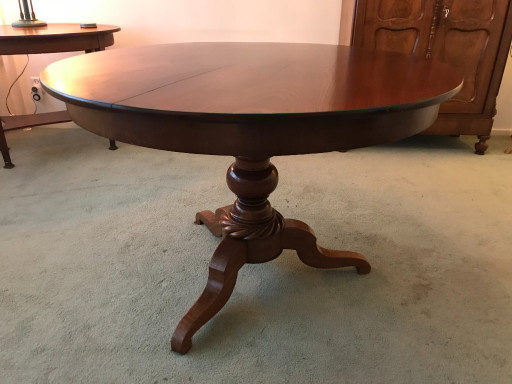 Antique Round Mahogany Wood Dining Table – eettafels