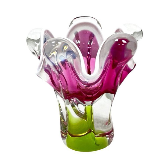Image 1 of Chřibská Sklárna J. Hospodka vase, art glass, Czechoslovakia, 1960s.