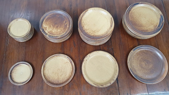 Image 1 of Vaisselle vintage 50pcs assiettes LILIEN PORZELLAN Autriche Caroline série Umbra brutaliste