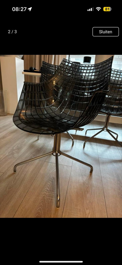 4 chairs driade marcel wanders dining room chairs black dark
