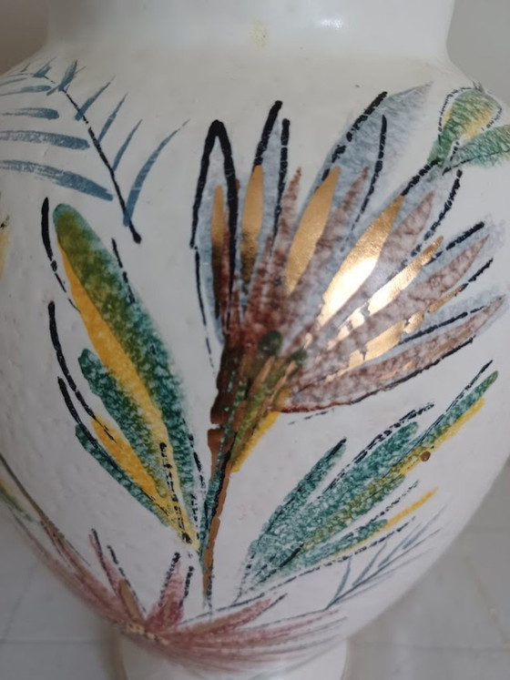 Image 1 of Vaso italiano eclettico con coperchio – Metà secolo, dipinto a mano – P220 – Anni '60/'70