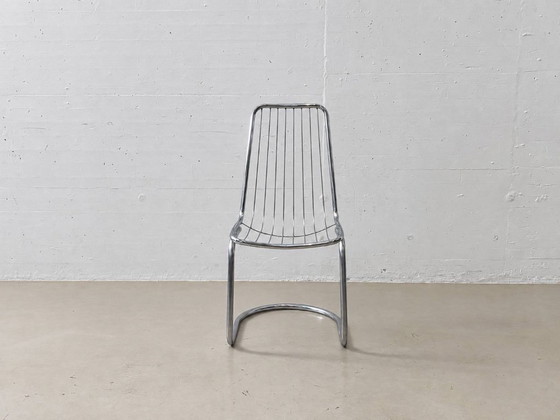 4 Cantilever Wire Chairs in Chrome, 1970s – Side chairs (photo 7 of 15)