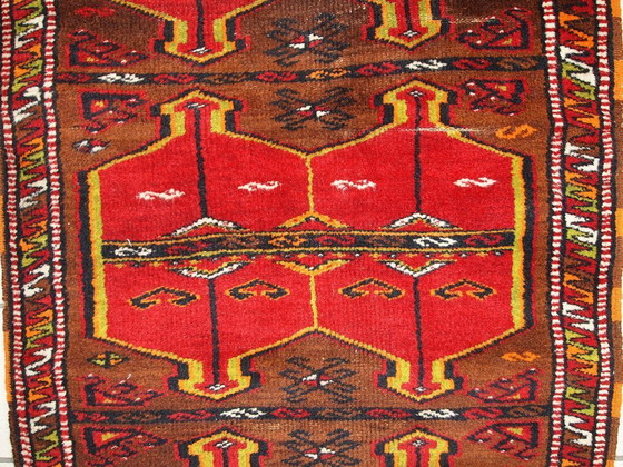 Image 1 of Handgemaakt antiek Turks Yastik-tapijt, verzamelobject, 76 cm x 190 cm, jaren 1920 -1C283