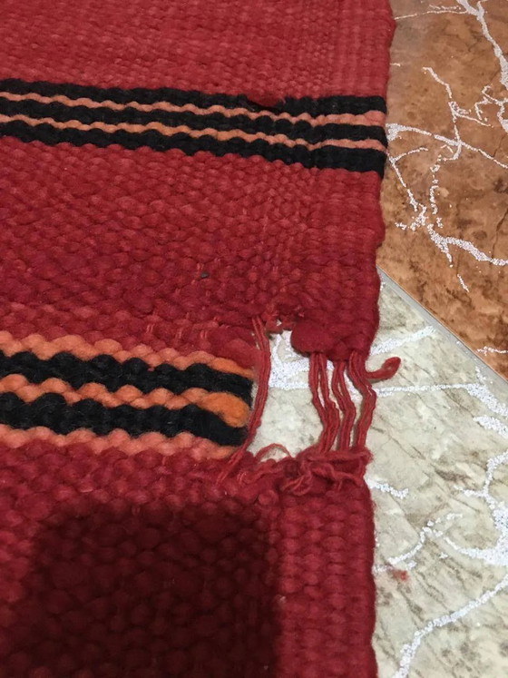 Tappeto berbero rosso vintage 370cm×187cm – Tappeti, Wool, Cotton (photo 4 of 11)