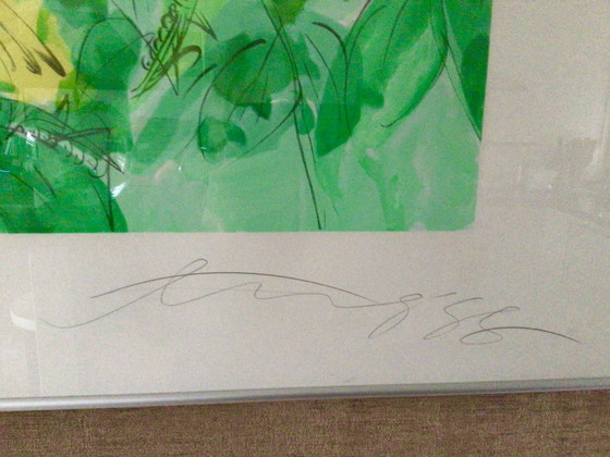 Image 1 of Walasse Ting „Blätter“ Kunstwerk