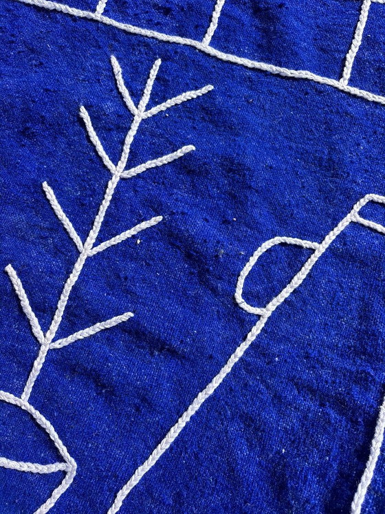 Handmade Moroccan Majorelle Blue Wool Rug – 110 × 170 cm – Rugs & carpets (photo 6 of 11)